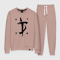 Костюм хлопковый женский DOOM Slayer, цвет: пыльно-розовый