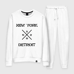 Костюм хлопковый женский NY Detroit, цвет: белый