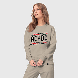 Костюм хлопковый женский AC/DC Voltage, цвет: миндальный — фото 2