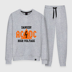 Костюм хлопковый женский AC/DC: High Voltage, цвет: меланж