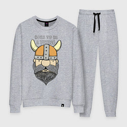 Костюм хлопковый женский Born to be a Viking, цвет: меланж