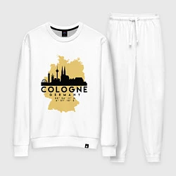 Костюм хлопковый женский Cologne, цвет: белый