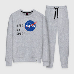 Костюм хлопковый женский Nasa i need my space, цвет: меланж