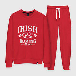 Костюм хлопковый женский Irish Boxing, цвет: красный
