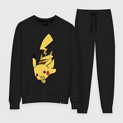 Костюм хлопковый женский Радостный Пикачуха, цвет: черный