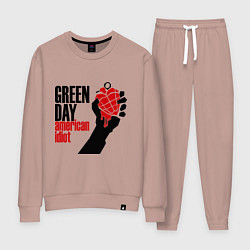 Костюм хлопковый женский Green Day: American idiot, цвет: пыльно-розовый