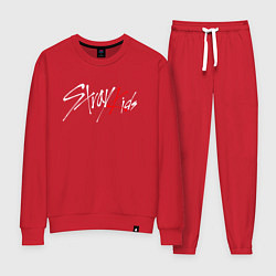 Костюм хлопковый женский STRAY KIDS FELIX, цвет: красный