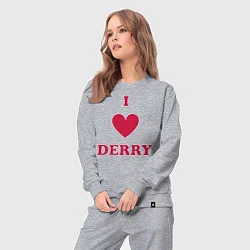 Костюм хлопковый женский I Love Derry, цвет: меланж — фото 2