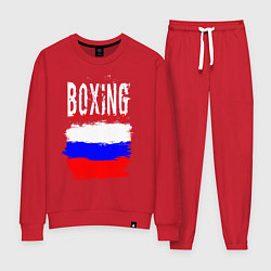 Костюм хлопковый женский Бокс Россия, цвет: красный