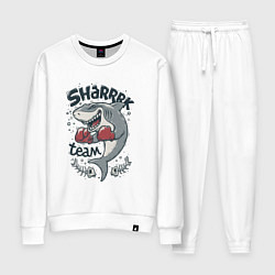 Костюм хлопковый женский Shark Team, цвет: белый