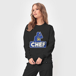Костюм хлопковый женский Curry, цвет: черный — фото 2