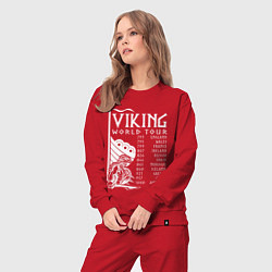 Костюм хлопковый женский Viking world tour, цвет: красный — фото 2