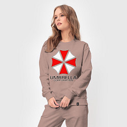 Костюм хлопковый женский UMBRELLA CORP, цвет: пыльно-розовый — фото 2