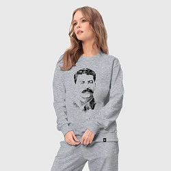 Костюм хлопковый женский Товарищ Сталин, цвет: меланж — фото 2