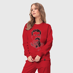 Костюм хлопковый женский Товарищ Сталин, цвет: красный — фото 2