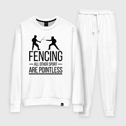 Костюм хлопковый женский Fencing, цвет: белый