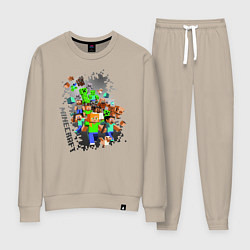 Костюм хлопковый женский Minecraft, цвет: миндальный