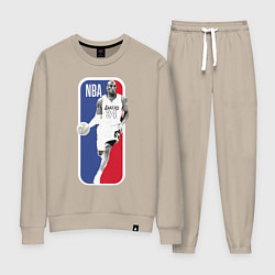 Костюм хлопковый женский NBA Kobe Bryant, цвет: миндальный