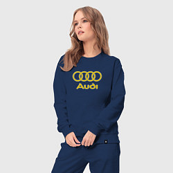 Костюм хлопковый женский Audi GOLD, цвет: тёмно-синий — фото 2