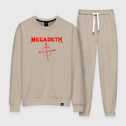 Костюм хлопковый женский Megadeth, цвет: миндальный