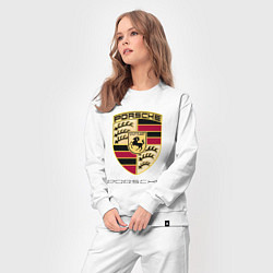 Костюм хлопковый женский PORSCHE, цвет: белый — фото 2