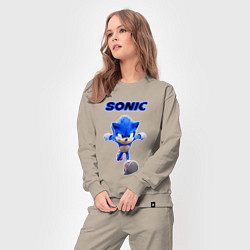 Костюм хлопковый женский SONIC, цвет: миндальный — фото 2