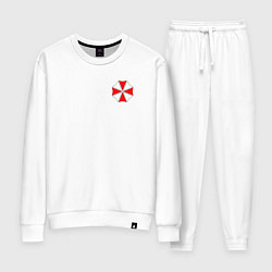 Костюм хлопковый женский UMBRELLA CORP НА СПИНЕ, цвет: белый