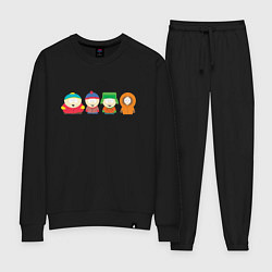 Костюм хлопковый женский SOUTH PARK, цвет: черный