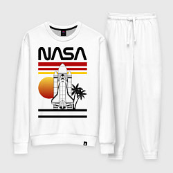 Костюм хлопковый женский NASA, цвет: белый