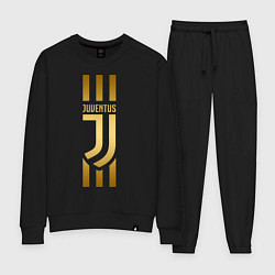 Костюм хлопковый женский JUVENTUS, цвет: черный