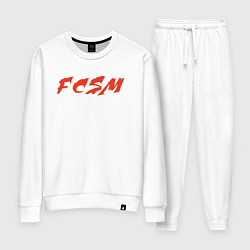 Костюм хлопковый женский FCSM, цвет: белый