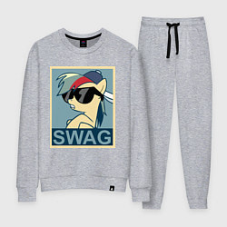 Костюм хлопковый женский Rainbow Dash swag, цвет: меланж