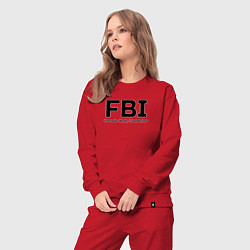 Костюм хлопковый женский ФБР,Инспектор женского тела, цвет: красный — фото 2