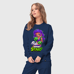 Костюм хлопковый женский Rosa Brawl Stars, цвет: тёмно-синий — фото 2