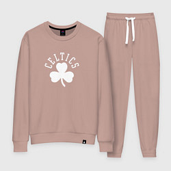 Костюм хлопковый женский Бостон Селтикс, цвет: пыльно-розовый