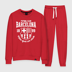 Костюм хлопковый женский Barcelona FC, цвет: красный