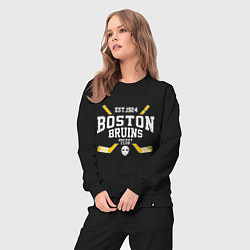 Костюм хлопковый женский Бостон Брюинз, цвет: черный — фото 2