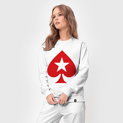 Костюм хлопковый женский Покер Пики Poker Stars, цвет: белый — фото 2