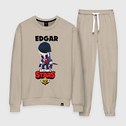 Костюм хлопковый женский BRAWL STARS EDGAR, цвет: миндальный