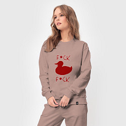 Костюм хлопковый женский Уточка 18, цвет: пыльно-розовый — фото 2