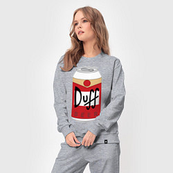 Костюм хлопковый женский Duff Beer, цвет: меланж — фото 2