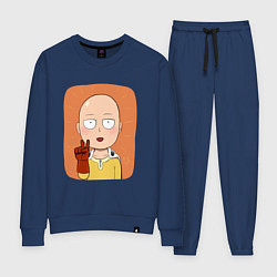 Костюм хлопковый женский Сайтама One Punch Man, цвет: тёмно-синий