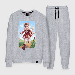 Костюм хлопковый женский Кли на прогулке, цвет: меланж