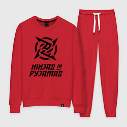 Костюм хлопковый женский NiP Ninja in Pijamas 202122, цвет: красный