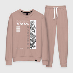 Костюм хлопковый женский BLOSSOM, цвет: пыльно-розовый