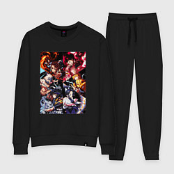 Костюм хлопковый женский КЛИНОК РАССЕКАЮЩИЙ ДЕМОНОВ, цвет: черный