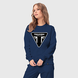 Костюм хлопковый женский Triumph Мото Лого Z, цвет: тёмно-синий — фото 2
