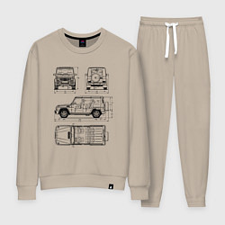 Женский костюм MERCEDES-BENZ G-CLASS СХЕМА