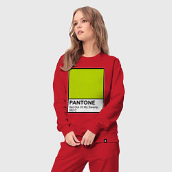 Костюм хлопковый женский Shrek: Pantone Color, цвет: красный — фото 2