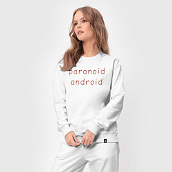 Костюм хлопковый женский Paranoid Android Radiohead, цвет: белый — фото 2